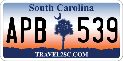 SC license plate APB539