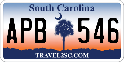 SC license plate APB546