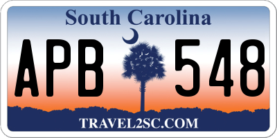 SC license plate APB548