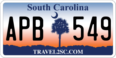 SC license plate APB549