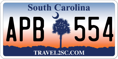 SC license plate APB554