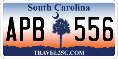 SC license plate APB556