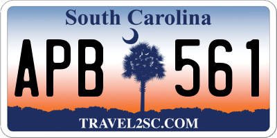 SC license plate APB561