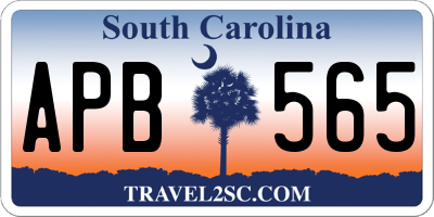 SC license plate APB565