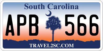 SC license plate APB566