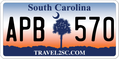 SC license plate APB570