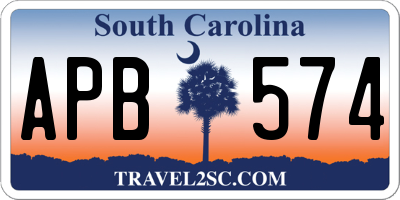 SC license plate APB574