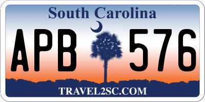 SC license plate APB576