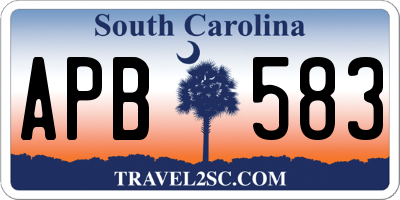 SC license plate APB583