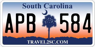 SC license plate APB584