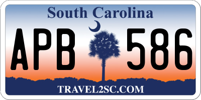 SC license plate APB586