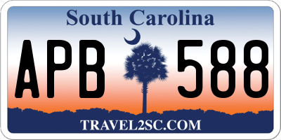 SC license plate APB588