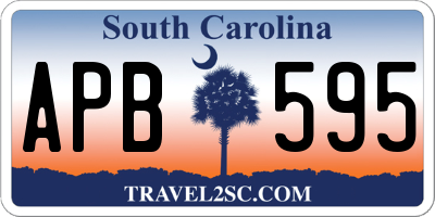 SC license plate APB595
