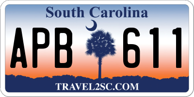 SC license plate APB611