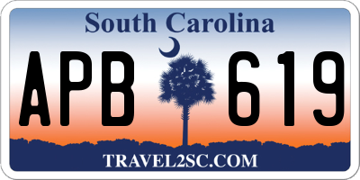 SC license plate APB619