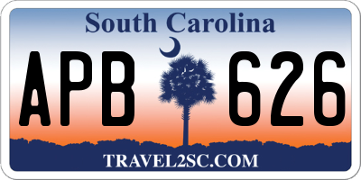 SC license plate APB626