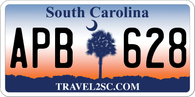 SC license plate APB628