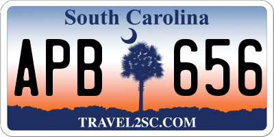 SC license plate APB656