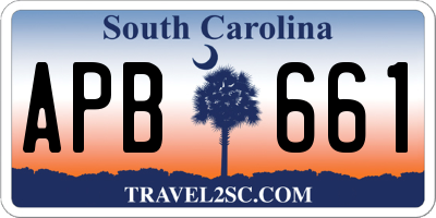 SC license plate APB661