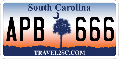 SC license plate APB666