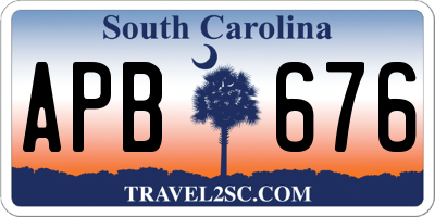 SC license plate APB676
