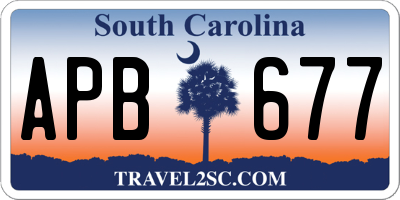 SC license plate APB677