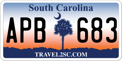 SC license plate APB683