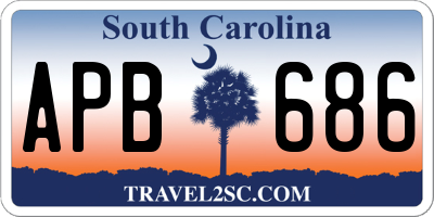 SC license plate APB686
