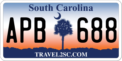 SC license plate APB688