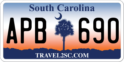 SC license plate APB690