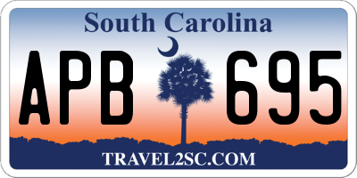 SC license plate APB695