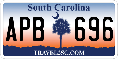 SC license plate APB696