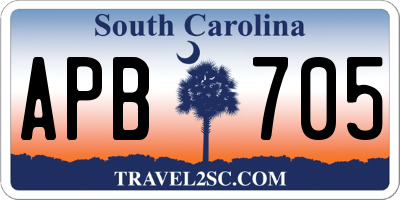 SC license plate APB705