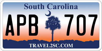 SC license plate APB707