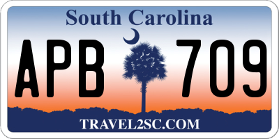 SC license plate APB709