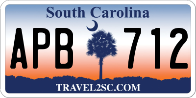 SC license plate APB712