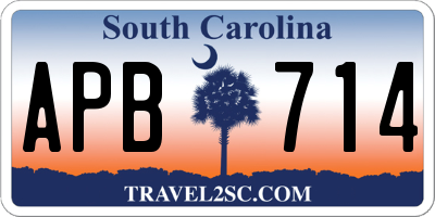 SC license plate APB714