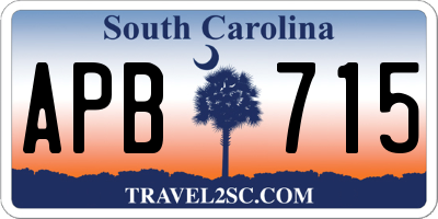 SC license plate APB715