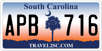 SC license plate APB716