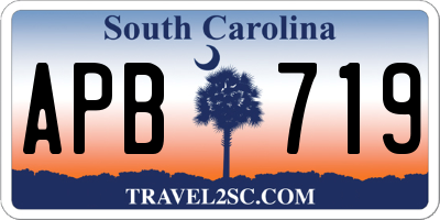 SC license plate APB719