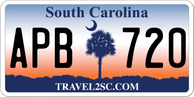 SC license plate APB720