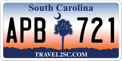 SC license plate APB721