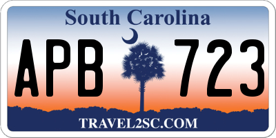 SC license plate APB723