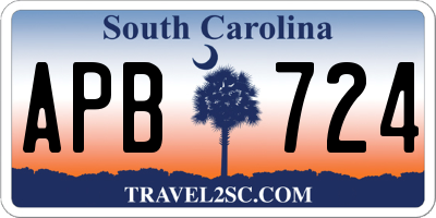 SC license plate APB724