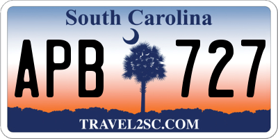 SC license plate APB727