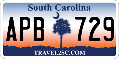 SC license plate APB729