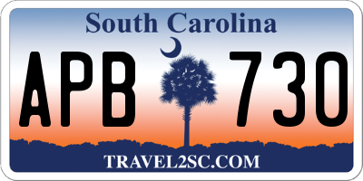 SC license plate APB730