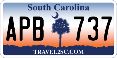 SC license plate APB737