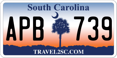 SC license plate APB739