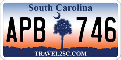 SC license plate APB746